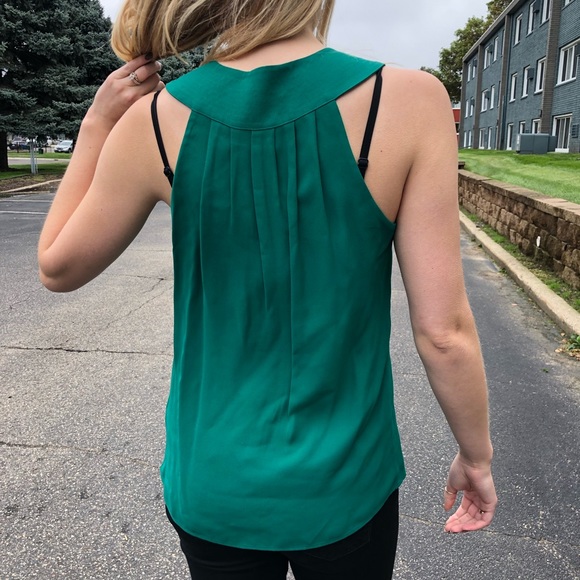 J Crew green blouse LIKE NEW - Picture 2 of 3